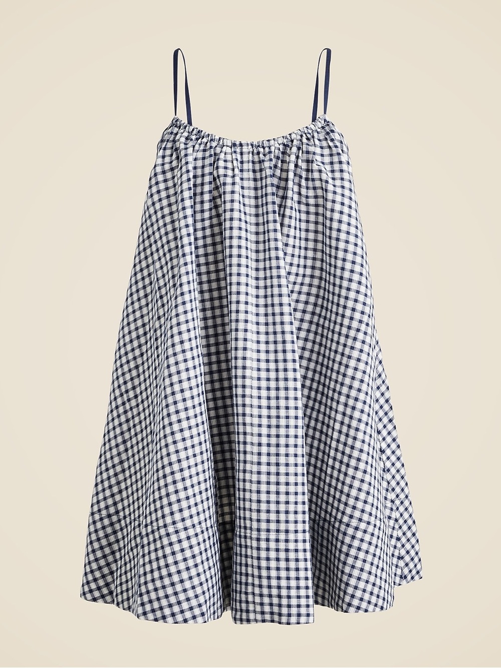 J.Crew Swingy tie-back beach dress in linen-cotton blend
